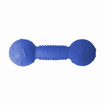 Plastik Köpek Oyuncak Dumbel Yumuşak Dolgu 3,5x11 cm Mavi