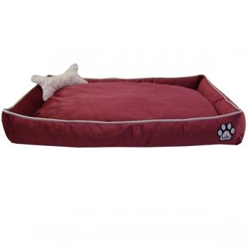 Miu Tay Tüyü Köpek Yatağı Kemik Yastıklı 14*70*100 cm Mercan Large