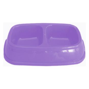 Markapet İkili Plastik Mama ve Su Kabı 200 + 200 ml Mor