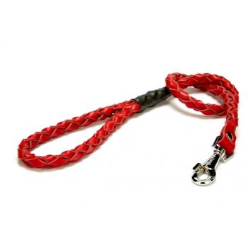 Doggie Örgü Deri Köpek Gezdirme 2*90 cm Kırmızı