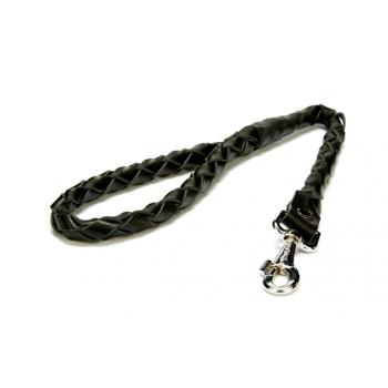 Doggie Örgü Deri Köpek Gezdirme 2.5*60 cm Siyah