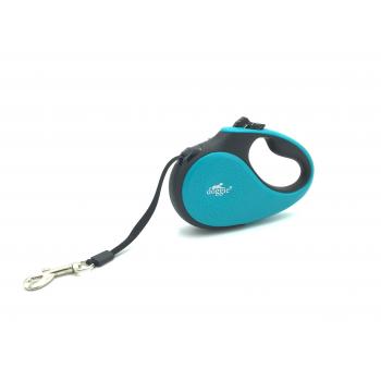 Doggie Soft Seri Otomatik Makaralı Gezdirme Tasması 12 kg / 3 M Turkuaz