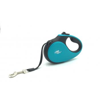 Doggie Soft Seri Otomatik Makaralı Gezdirme Tasması 15 kg / 5 M Turkuaz