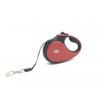 Doggie Soft Seri Otomatik Makaralı Gezdirme Tasması 15 kg / 5 M Kırmızı