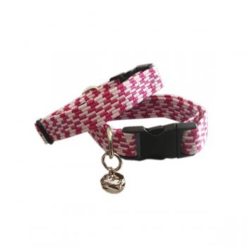 Elastik Örme Kedi Tasması Pembe 10 mm A=23/32 cm