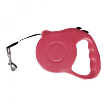 Nunbell Kedi Köpek Otomatik Gezdirme Tasması 15 kg / 3 Metre Pembe