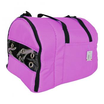 ANS Kedi Köpek Taşıma Çantası Şeffaf Kapaklı 50*30*30 cm Pembe