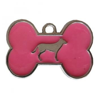 Kemik Şekilli Köpek İsimlik Aksesuar 2*3 cm Pembe