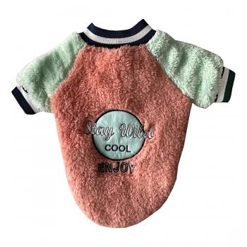 Markapet Peluş Köpek Kıyafeti Pembe Su Yeşili Large 33 x 48 cm - 5 kg