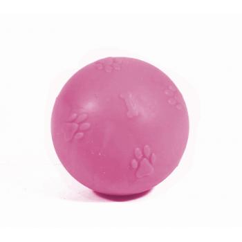 Kardelen Termoplastik Pati Desenli Sert Köpek Oyun Topu 6 cm Pembe