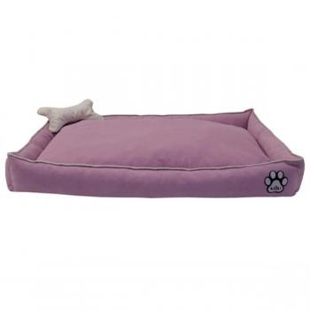 Miu Tay Tüyü Köpek Yatağı Kemik Yastıklı 12*65*85 cm Açık Pembe Med