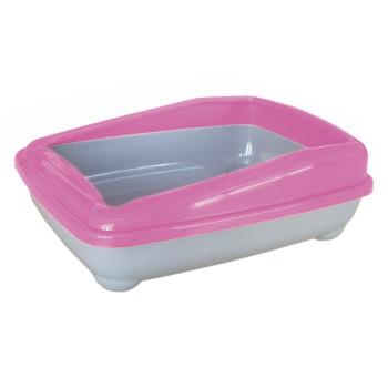 Açık Kedi Tuvalet Kum Kabı 17*37*50 cm Pembe