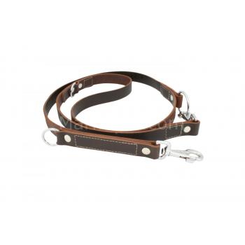 Doggie Eğitimci Çok Ayarlı Deri Gezdirme Tasması 2,5*190 cm Kahverengi
