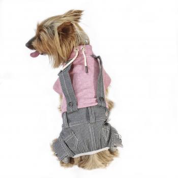 Pink Tricot Romper Köpek Tulumu Kıyafeti Small