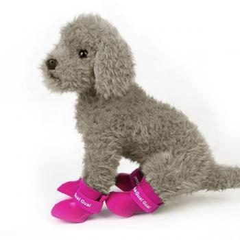 Bantlı Kedi Ve Köpek Ayakkabısı 4'lü Set Pembe 3,3-4,3 cm Small