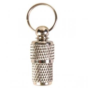 Percell Kedi Köpek Kimlik Tüpü Krom Kaplama Gümüşi 2 cm*1 cm