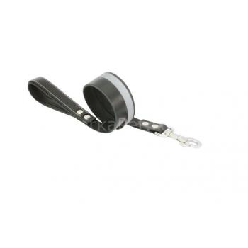 Doggie Reflektifli Deri Köpek Gezdirme Kayışı 3*60 cm Siyah