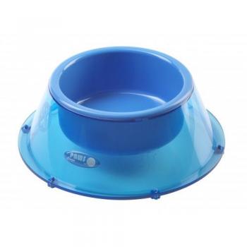 Crazy Paws Şeffaf Kedi Köpek Mama ve Su Kabı Large Mavi 600 ml