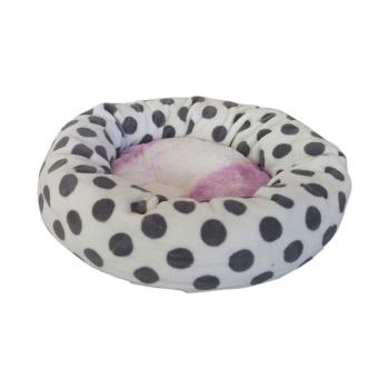 Yumuşak Kedi Köpek Yatağı 50 cm Puantiyeli