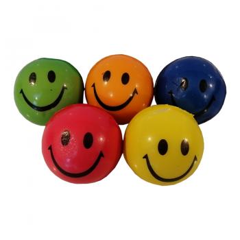 Yumuşak Elastik Kedi Köpek Egzersiz Topu 5,7 cm Renkli Gülen Yüz