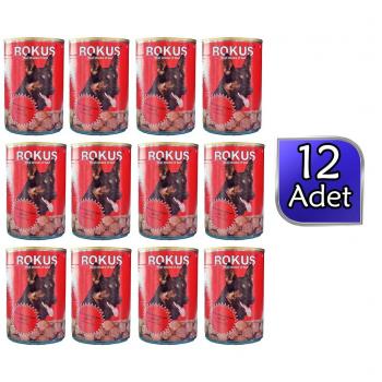 Rokus Dana Etli Köpek Konservesi 410 gr 12 adet