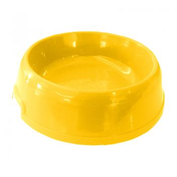 Köpek Mama Su Kabı Balık Desenli 500 ml Sarı