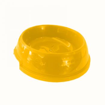 Köpek Mama Su Kabı Kemik Desenli 750 ml Sarı