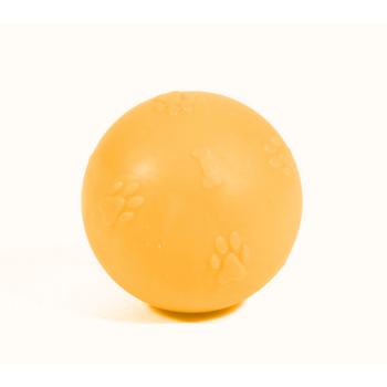 Kardelen Termoplastik Pati Desenli Sert Köpek Oyun Topu 6 cm Sarı