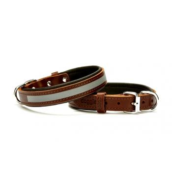 Doggie Reflektifli Deri Köpek Tasması 2 cmx45 cm Small