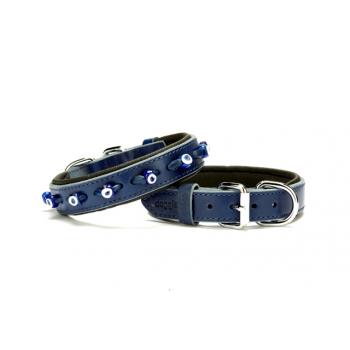 Doggie Nazar Boncuklu Deri Köpek Tasması 2,5*50 cm