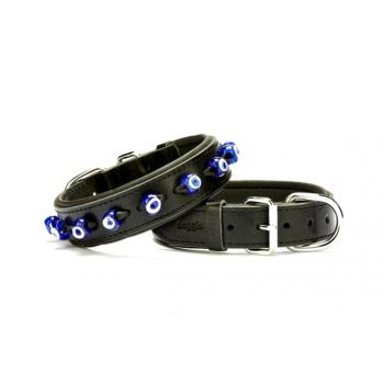 Doggie Nazar Boncuklu Köpek Boyun Tasması 3,5x60 cm Siyah