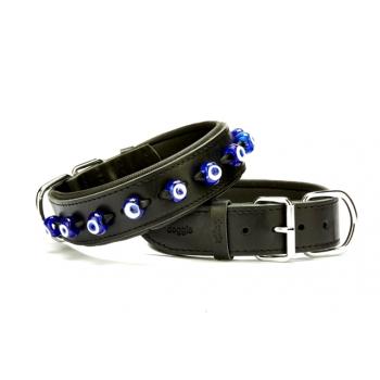 Doggie Nazar Boncuklu Boyun Tasması 4,0x65 cm Siyah