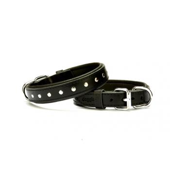 Doggie Deri Rivetli Köpek Tasması 2,5x37-45 cm Siyah