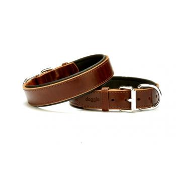 Doggie El Yapımı Konforlu Deri Köpek Tasması 3x42-50 cm Kahverengi