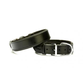 Doggie El Yapımı Konforlu Deri Köpek Tasması 3,5x47-55 cm Siyah