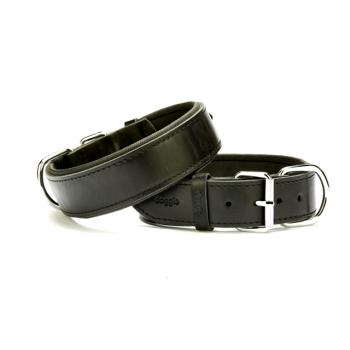 Doggie El Yapımı Konforlu Deri Köpek Tasması 4x47-55 cm Siyah