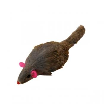 Peluş Tüylü Fare Kedi Oyuncağı 4-13.5 cm Kırçıl