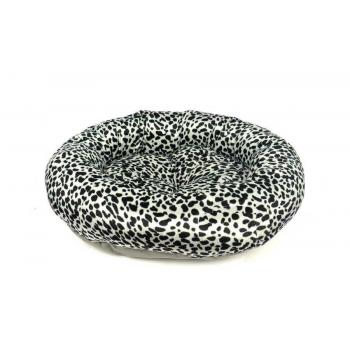 Tay Tüyü Yumuşak Kedi Köpek Yatağı 50 cm Siyah Beyaz