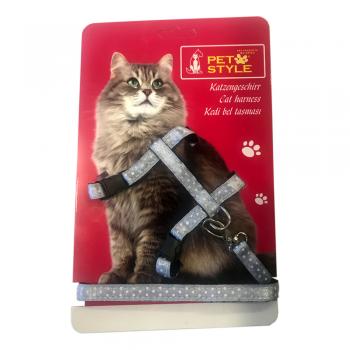 Pet Style Kedi Köğüs Bel Tasması Gri