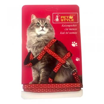 Pet Style Kedi Köğüs Bel Tasması Kırmızı