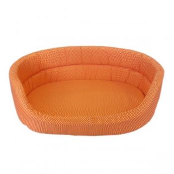 Kedi Köpek Yatağı Puantiye Desenli Turuncu Small ø 48*34*13 cm