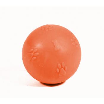 Kardelen Termoplastik Pati Desenli Sert Köpek Oyun Topu 7 cm Turuncu