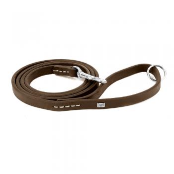Doggie Eğitim Serisi Yağlı Gerçek Deriden Köpek Gezdirme Kayış 1,1 xm x 160 cm Kamel