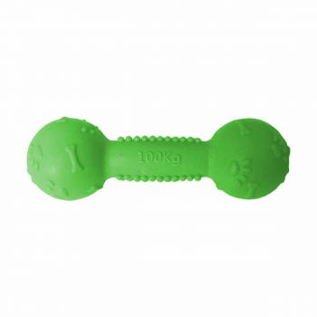 Plastik Köpek Oyuncak Dumbel Yumuşak Dolgu 3,5x11 cm Yeşil