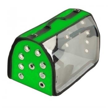 Markapet Şeffaf Flybag Kedi Köpek Taşıma Çantası 25*25*40 cm Yeşil