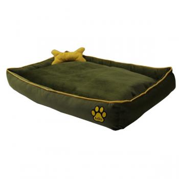 Miu Tay Tüyü Köpek Yatağı Kemik Yastıklı 12*65*85 cm Yeşil Medium